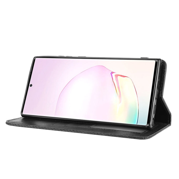 For Samsung Galaxy Note20 Ultra Magnetic Buckle Retro Crazy Horse Texture Horizontal Flip Leather Case with Holder & Card Slots & Photo Frame