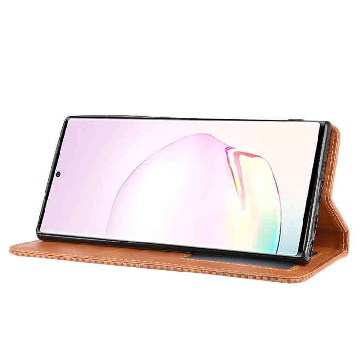 For Samsung Galaxy Note20 Ultra Magnetic Buckle Retro Crazy Horse Texture Horizontal Flip Leather Case with Holder & Card Slots & Photo Frame