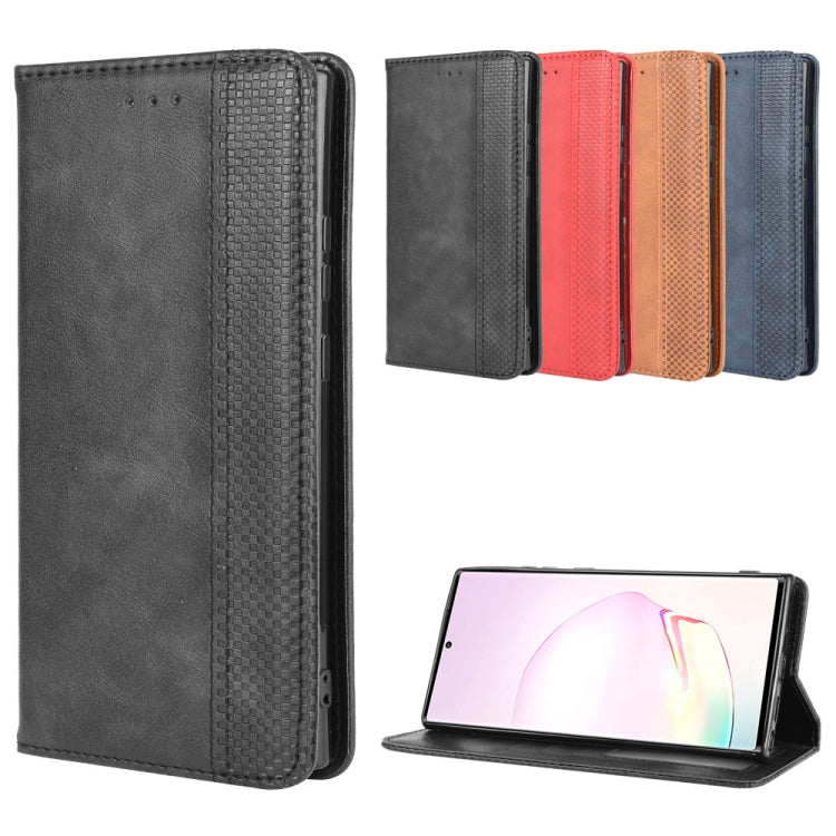 For Samsung Galaxy Note20 Ultra Magnetic Buckle Retro Crazy Horse Texture Horizontal Flip Leather Case with Holder & Card Slots & Photo Frame