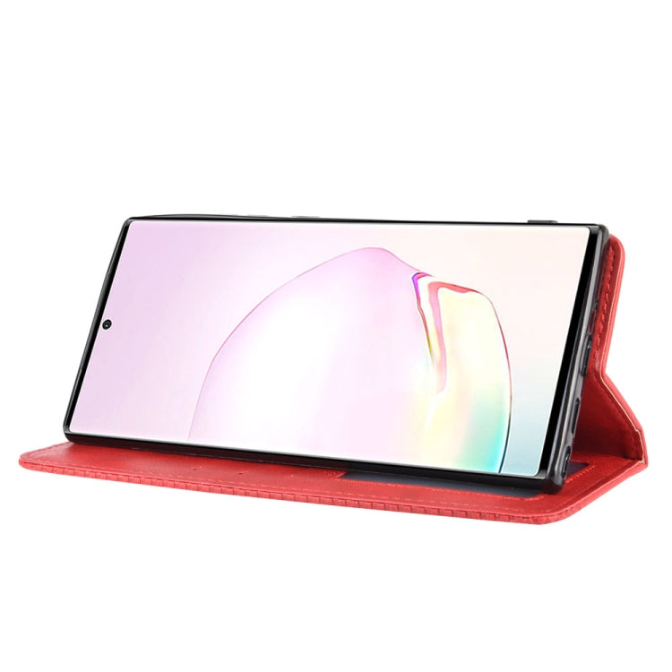 For Samsung Galaxy Note20 Ultra Magnetic Buckle Retro Crazy Horse Texture Horizontal Flip Leather Case with Holder & Card Slots & Photo Frame
