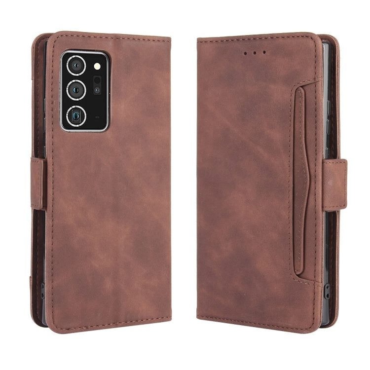 For Samsung Galaxy Note20 Ultra Wallet Style Skin Feel Calf Pattern Leather Case with Separate Card Slot
