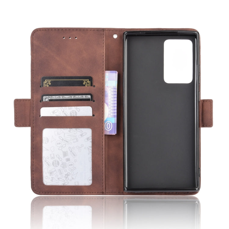 For Samsung Galaxy Note20 Ultra Wallet Style Skin Feel Calf Pattern Leather Case with Separate Card Slot