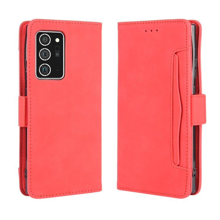 For Samsung Galaxy Note20 Ultra Wallet Style Skin Feel Calf Pattern Leather Case with Separate Card Slot
