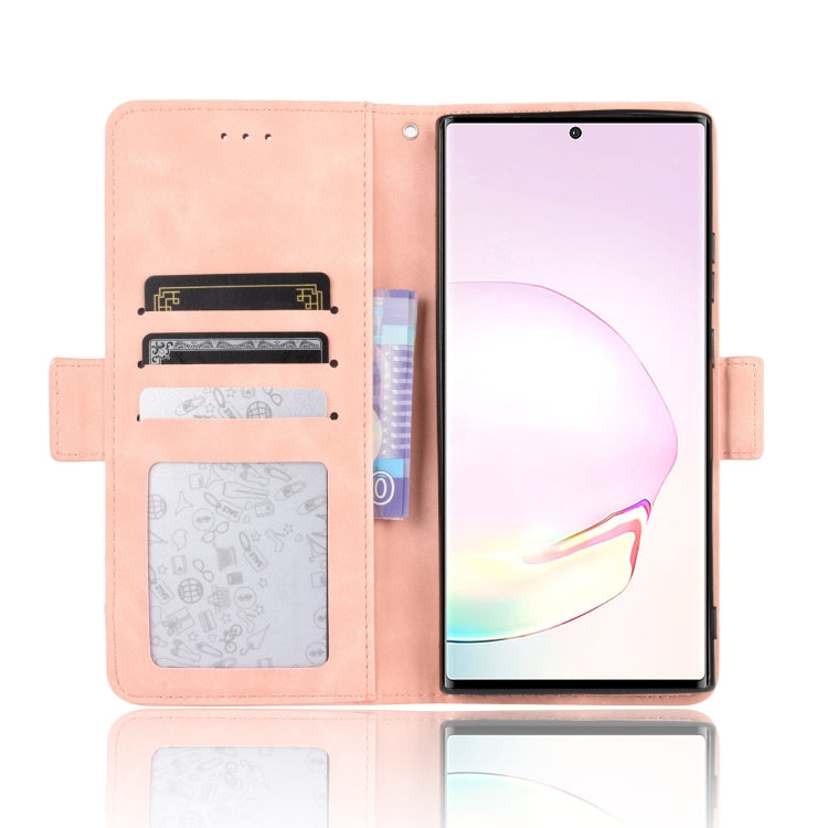 For Samsung Galaxy Note20 Ultra Wallet Style Skin Feel Calf Pattern Leather Case with Separate Card Slot