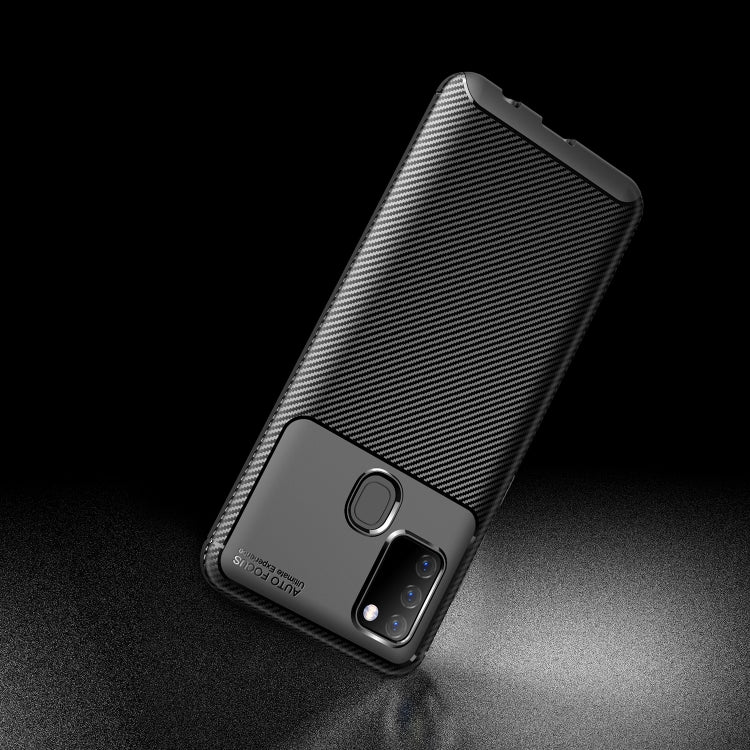 For Xiaomi Redmi 9C Carbon Fiber Texture Shockproof TPU Case(Blue)
