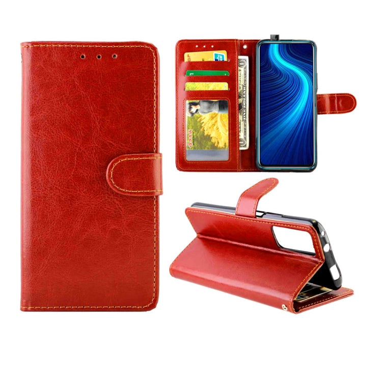For Huawei Honor X10 5G Crazy Horse Texture Leather Horizontal Flip Protective Case with Holder & Card Slots & Wallet & Photo Frame