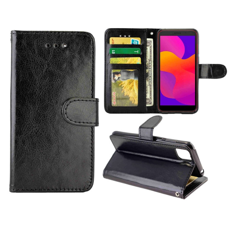 For Huawei Y5P(2020)/Honor9S Crazy Horse Texture Leather Horizontal Flip Protective Case with Holder & Card Slots & Wallet & Photo Frame