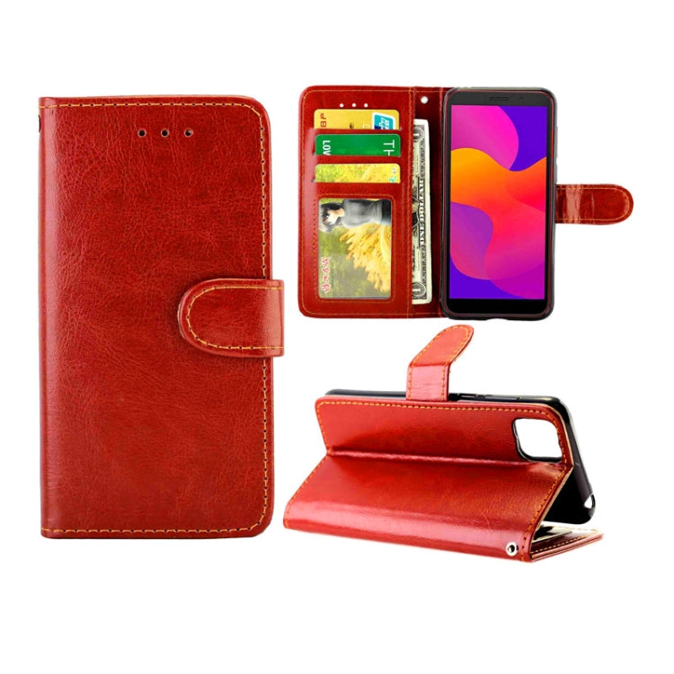For Huawei Y5P(2020)/Honor9S Crazy Horse Texture Leather Horizontal Flip Protective Case with Holder & Card Slots & Wallet & Photo Frame