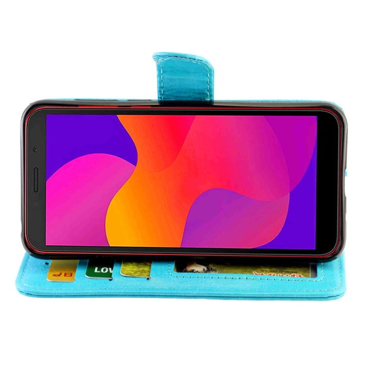 For Huawei Y5P(2020)/Honor9S Crazy Horse Texture Leather Horizontal Flip Protective Case with Holder & Card Slots & Wallet & Photo Frame