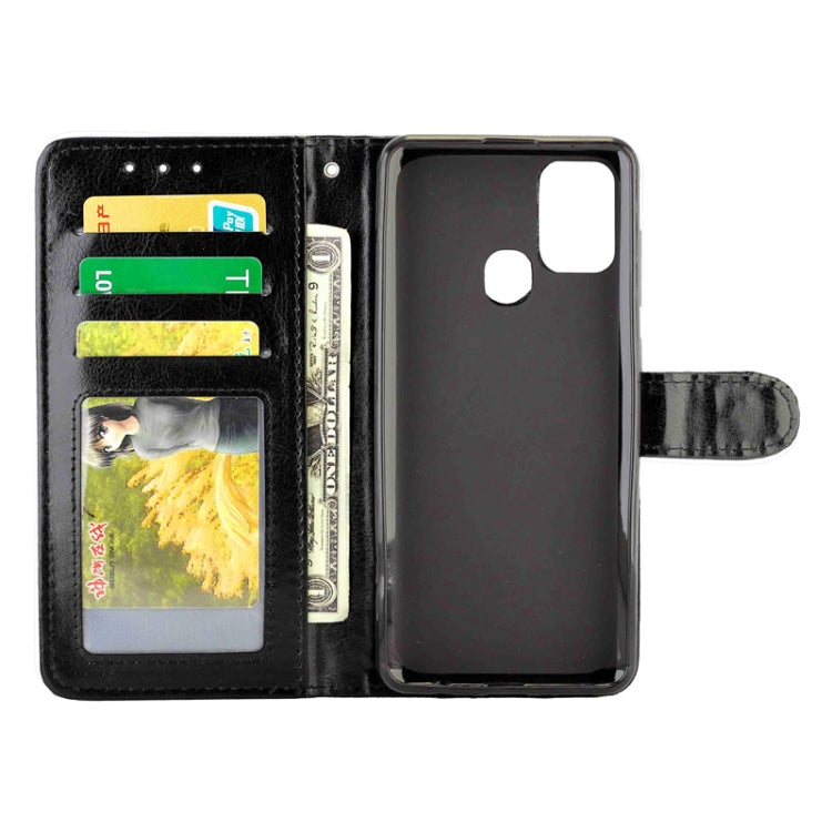 For Samsung Galaxy A21S Crazy Horse Texture Leather Horizontal Flip Protective Case with Holder & Card Slots & Wallet & Photo Frame