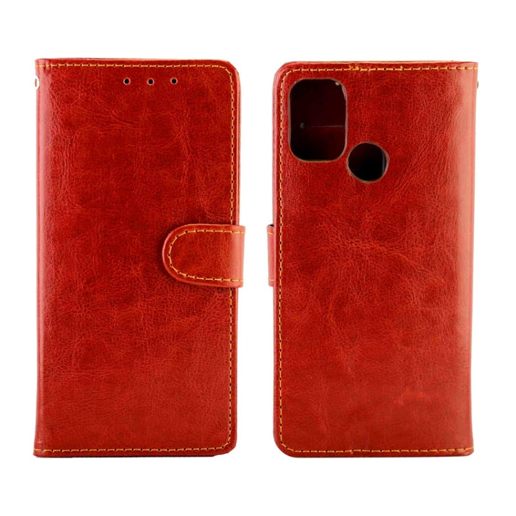 For Samsung Galaxy A21S Crazy Horse Texture Leather Horizontal Flip Protective Case with Holder & Card Slots & Wallet & Photo Frame