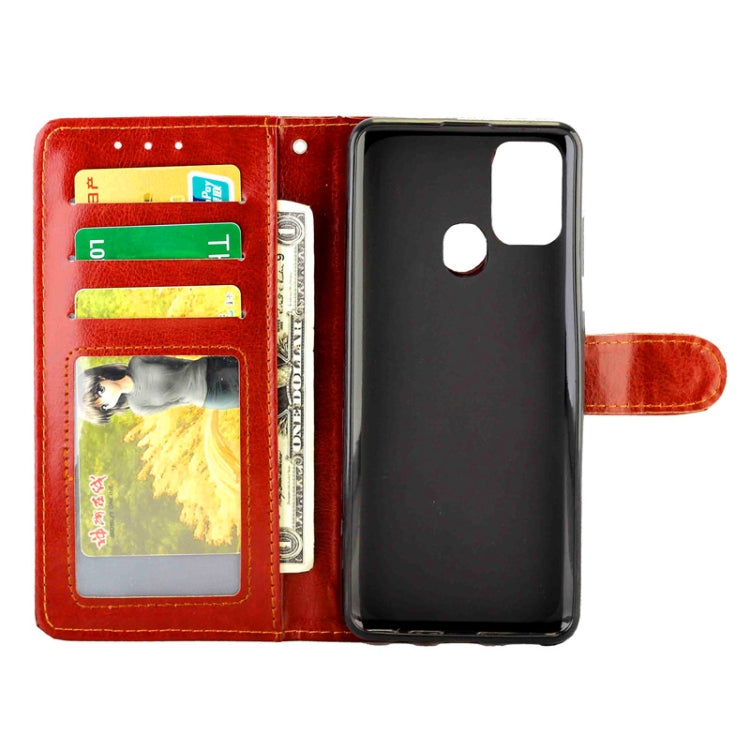 For Samsung Galaxy A21S Crazy Horse Texture Leather Horizontal Flip Protective Case with Holder & Card Slots & Wallet & Photo Frame