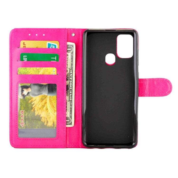 For Samsung Galaxy A21S Crazy Horse Texture Leather Horizontal Flip Protective Case with Holder & Card Slots & Wallet & Photo Frame