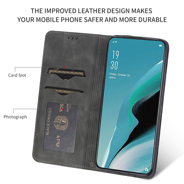 For OPPO Reno 2Z & Reno 2F Retro Skin Feel Business Magnetic Horizontal Flip Leather Case
