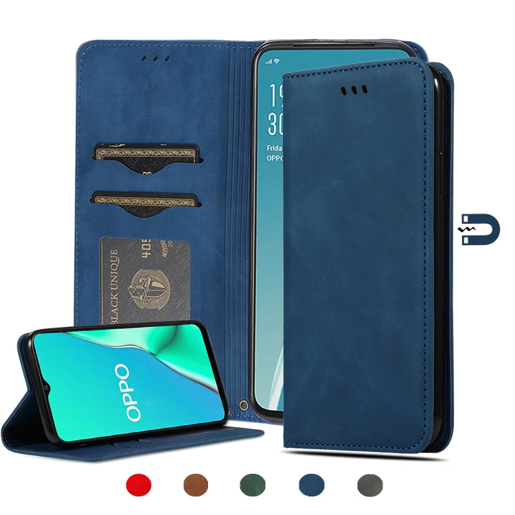 For OPPO Reno 2Z & Reno 2F Retro Skin Feel Business Magnetic Horizontal Flip Leather Case