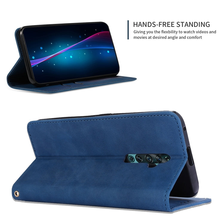 For OPPO Reno 2Z & Reno 2F Retro Skin Feel Business Magnetic Horizontal Flip Leather Case