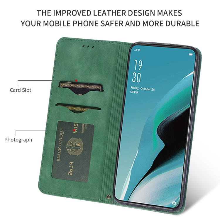 For OPPO Reno 2Z & Reno 2F Retro Skin Feel Business Magnetic Horizontal Flip Leather Case