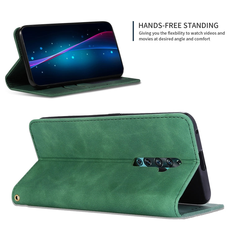For OPPO Reno 2Z & Reno 2F Retro Skin Feel Business Magnetic Horizontal Flip Leather Case
