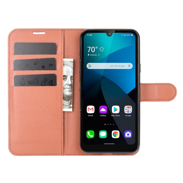 For LG harmony 4 Litchi Texture Horizontal Flip Protective Case with Holder & Card Slots & Wallet