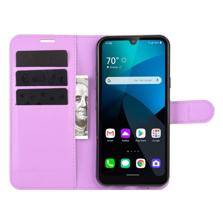 For LG harmony 4 Litchi Texture Horizontal Flip Protective Case with Holder & Card Slots & Wallet