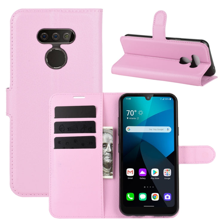 For LG harmony 4 Litchi Texture Horizontal Flip Protective Case with Holder & Card Slots & Wallet