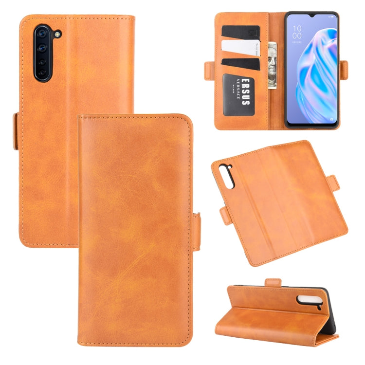 For OPPO Reno 3A (Japanese Version) Dual-side Magnetic Buckle Horizontal Flip Leather Case with Holder & Card Slots & Wallet