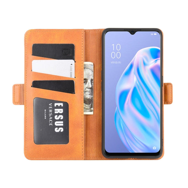 For OPPO Reno 3A (Japanese Version) Dual-side Magnetic Buckle Horizontal Flip Leather Case with Holder & Card Slots & Wallet