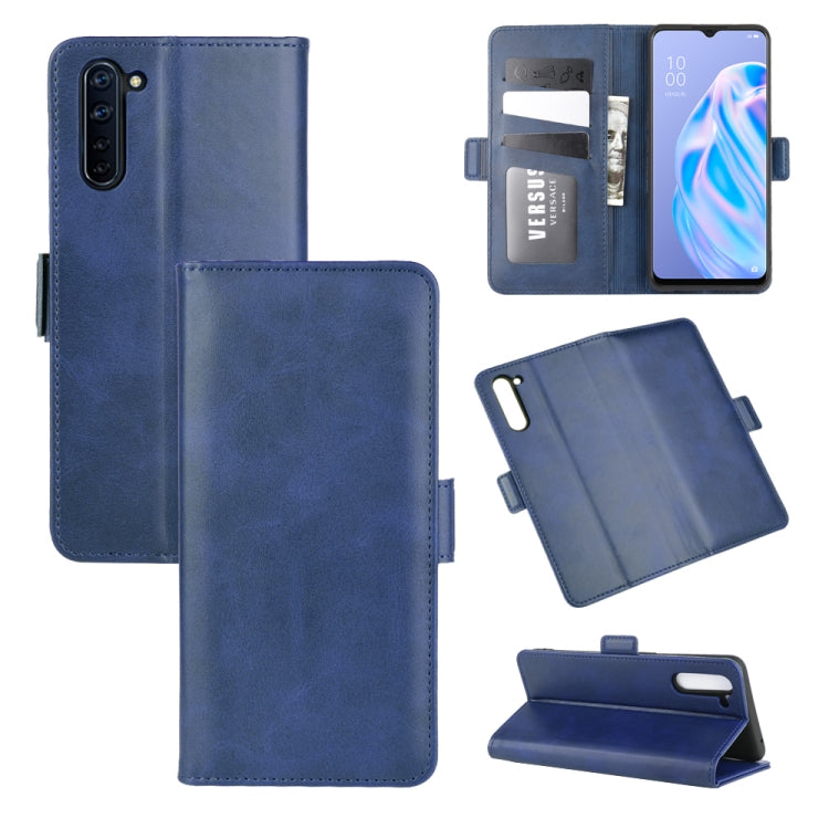For OPPO Reno 3A (Japanese Version) Dual-side Magnetic Buckle Horizontal Flip Leather Case with Holder & Card Slots & Wallet