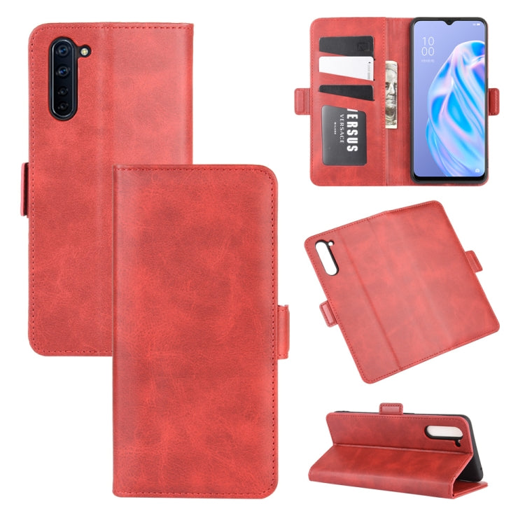 For OPPO Reno 3A (Japanese Version) Dual-side Magnetic Buckle Horizontal Flip Leather Case with Holder & Card Slots & Wallet