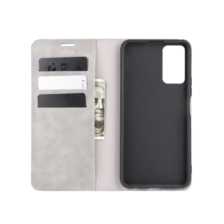 For Huawei Honor 30 Lite/30 Youth Retro-skin Business Magnetic Suction Leather Case with Holder & Card Slots & Wallet