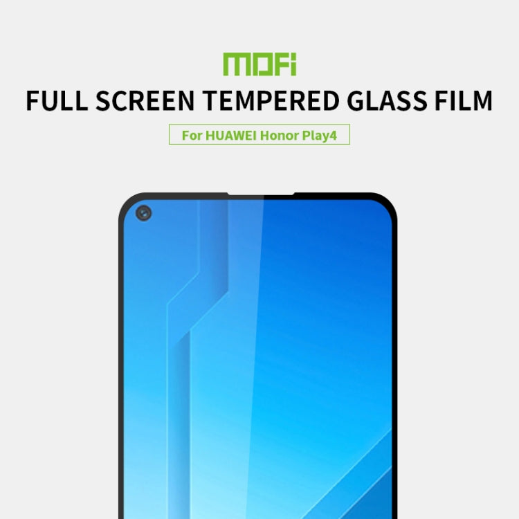 For Huawei Honor Play4 MOFI 9H 2.5D Full Screen Tempered Glass Film(Black)