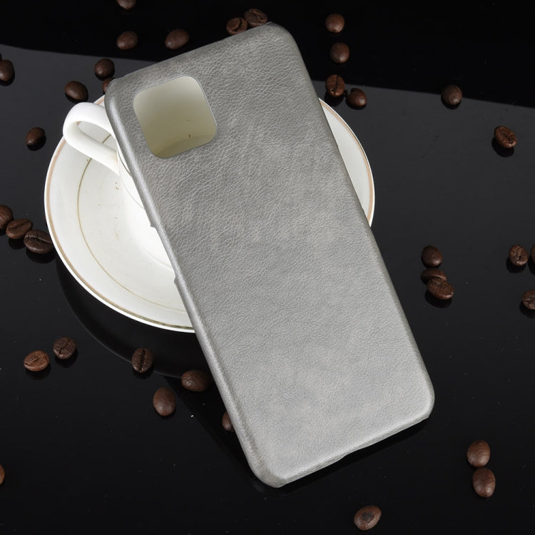 For OPPO A92s Shockproof Litchi Texture PC + PU Case