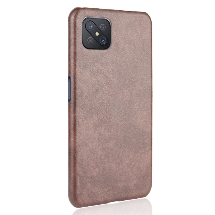 For OPPO A92s Shockproof Litchi Texture PC + PU Case