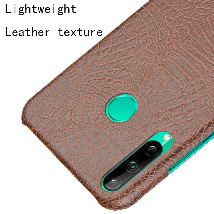 For Huawei Honor 9C Shockproof Crocodile Texture PC + PU Case