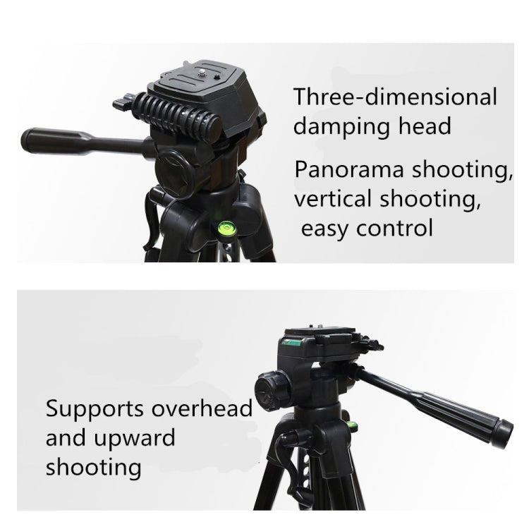 L-3600 Live Tripod with Three-Dimensional Damping Gimbal  Detachable Quick Release Plate  Height Adjustment 62-170cm for SLR Camera  Live Light  Projector ( Black)