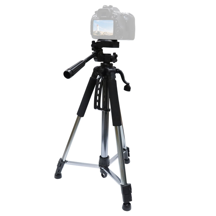 L-1200 Camera Tripod Live Broadcast Bracket For Mobile Phones, Cameras, Projectors 55-148CM Universal Adjustable Tripod (Silver)