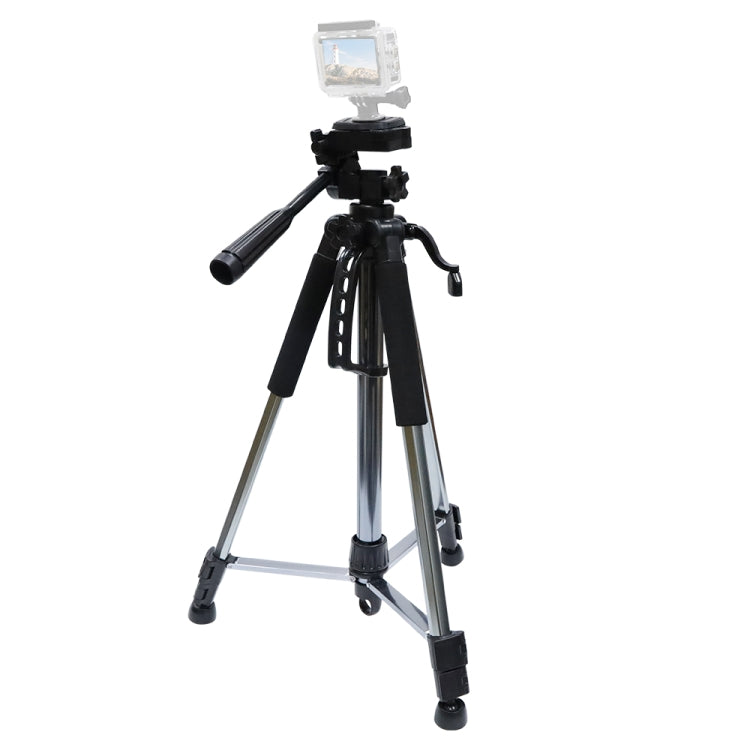 L-1200 Camera Tripod Live Broadcast Bracket For Mobile Phones, Cameras, Projectors 55-148CM Universal Adjustable Tripod (Silver)