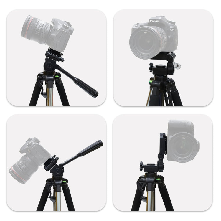 L-1200 Camera Tripod Live Broadcast Bracket For Mobile Phones, Cameras, Projectors 55-148CM Universal Adjustable Tripod (Silver)