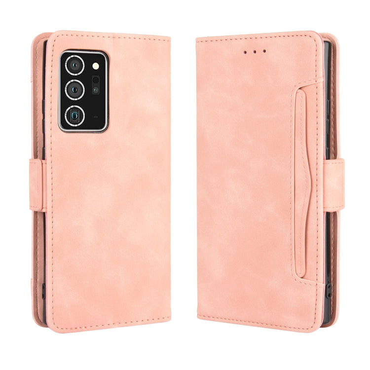 For Samsung Galaxy Note20 Wallet Style Skin Feel Calf Pattern Leather Case with Separate Card Slot