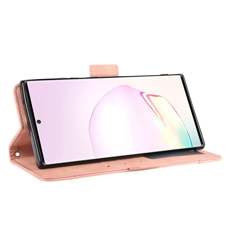 For Samsung Galaxy Note20 Wallet Style Skin Feel Calf Pattern Leather Case with Separate Card Slot