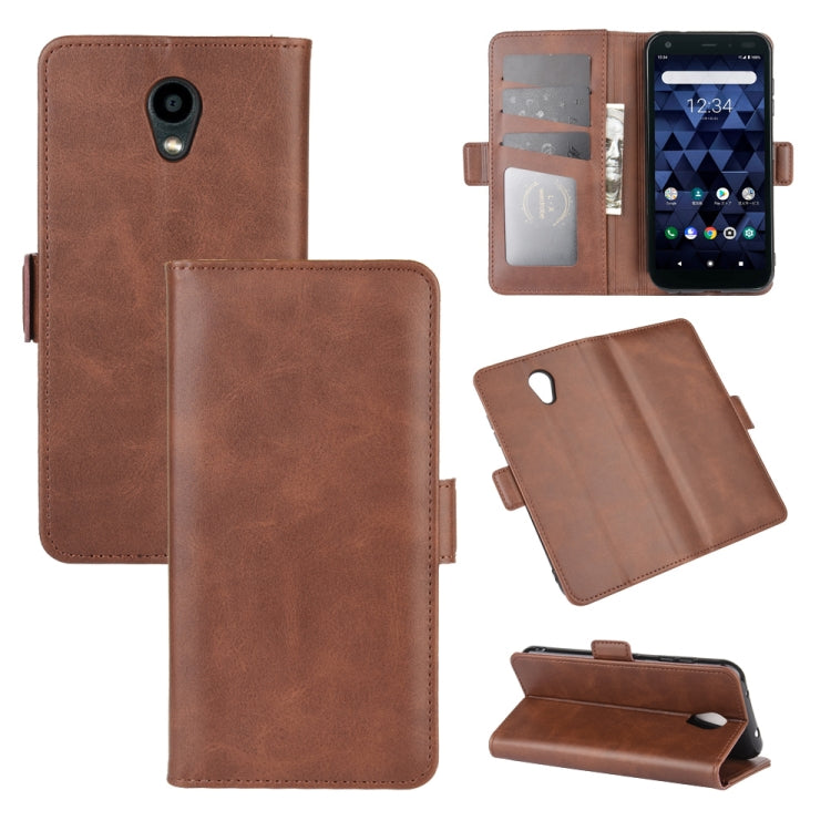 For Kyocera DIGNO BX Dual-side Magnetic Buckle Horizontal Flip Leather Case with Holder & Card Slots & Wallet