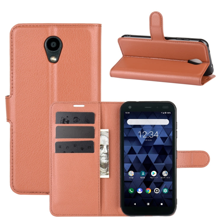 For Kyocera DIGNO BX Litchi Texture Horizontal Flip Protective Case with Holder & Card Slots & Wallet