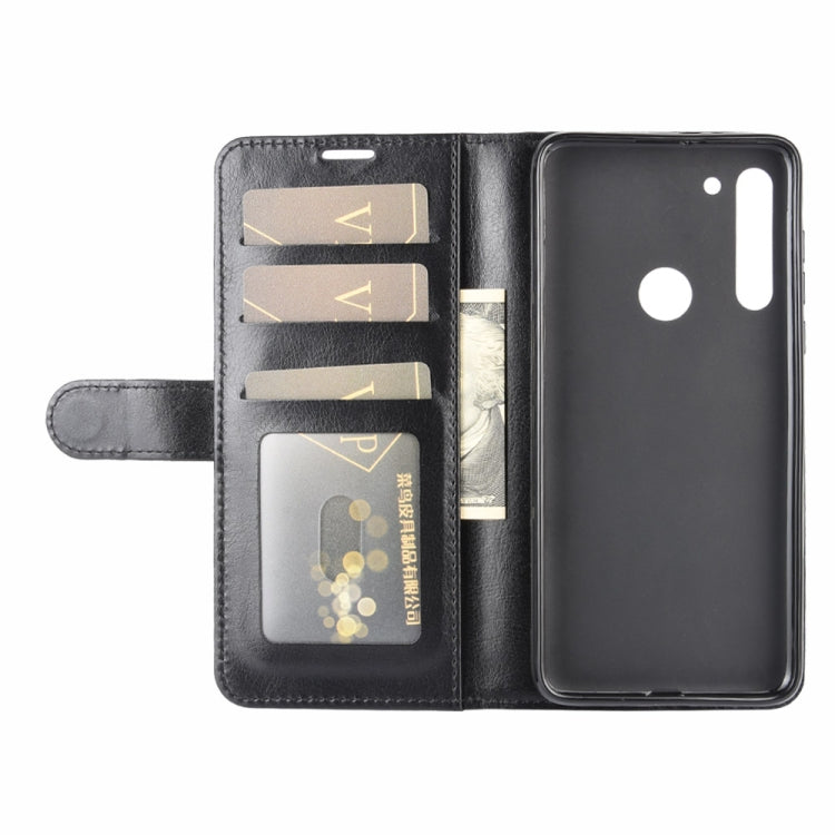 For Motorola Moto G8 R64 Texture Single Horizontal Flip Protective Case with Holder & Card Slots & Wallet& Photo Frame