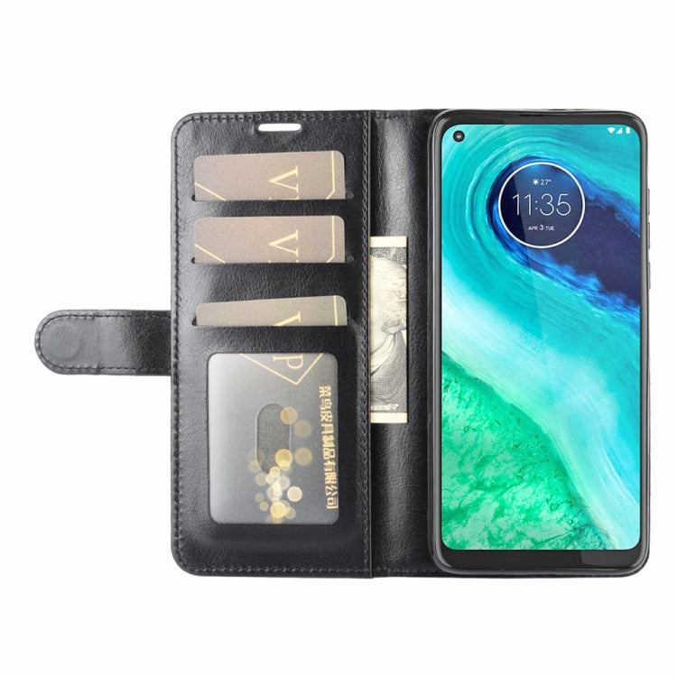 For Motorola Moto G8 R64 Texture Single Horizontal Flip Protective Case with Holder & Card Slots & Wallet& Photo Frame