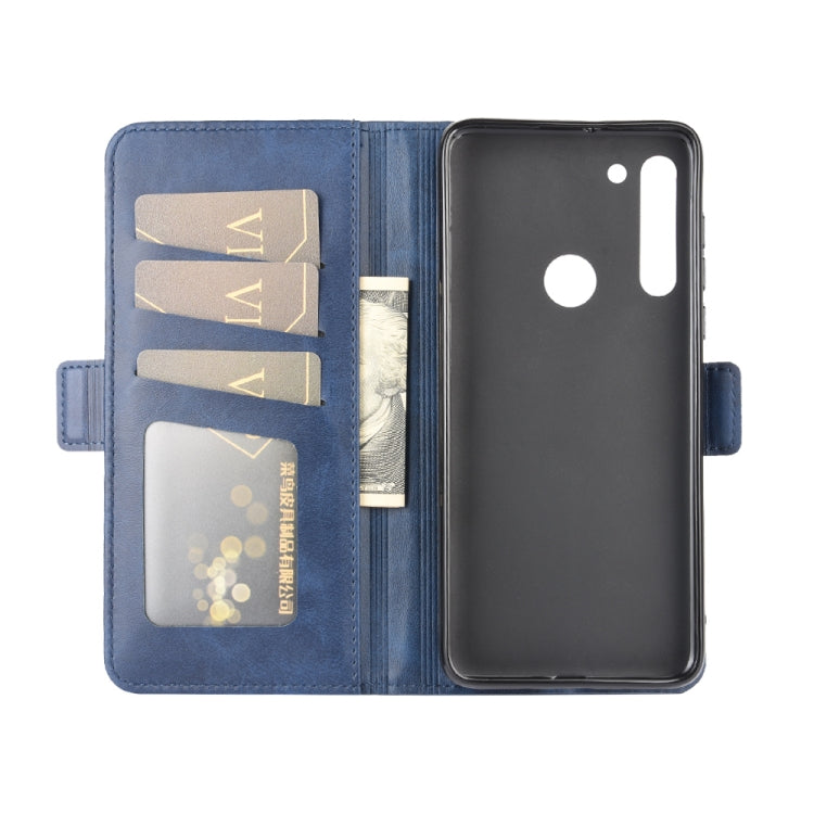 For Motorola Moto G8 Dual-side Magnetic Buckle Horizontal Flip Leather Case with Holder & Card Slots & Wallet