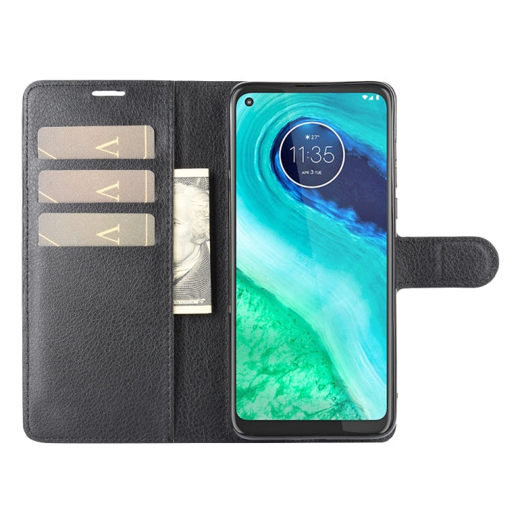 For Motorola Moto G8 Litchi Texture Horizontal Flip Protective Case with Holder & Card Slots & Wallet