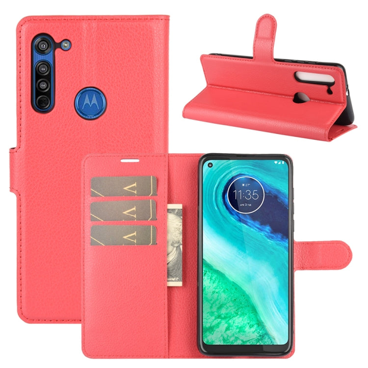 For Motorola Moto G8 Litchi Texture Horizontal Flip Protective Case with Holder & Card Slots & Wallet