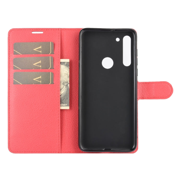For Motorola Moto G8 Litchi Texture Horizontal Flip Protective Case with Holder & Card Slots & Wallet