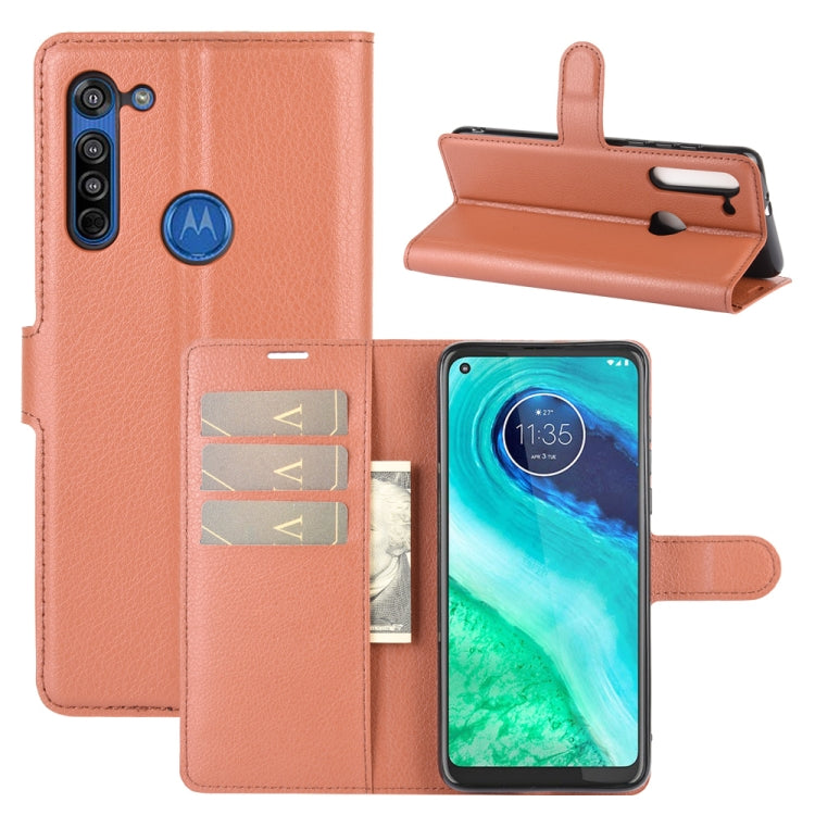 For Motorola Moto G8 Litchi Texture Horizontal Flip Protective Case with Holder & Card Slots & Wallet