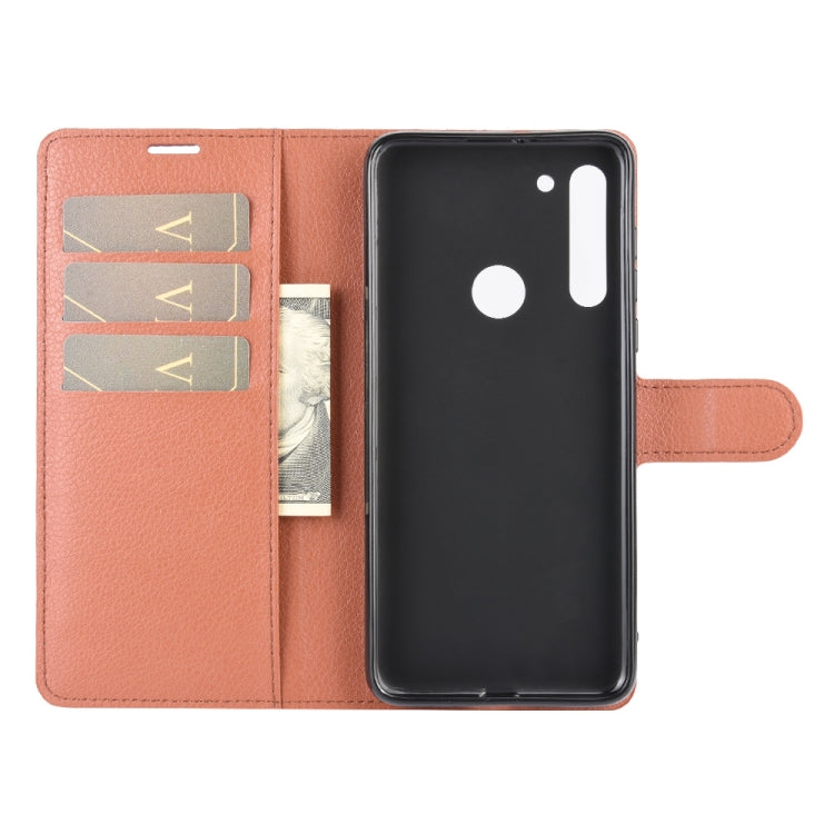 For Motorola Moto G8 Litchi Texture Horizontal Flip Protective Case with Holder & Card Slots & Wallet